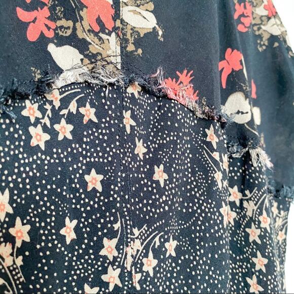 Free People Patchwork Crescent Slip Dress Size XS - Picture 7 of 14